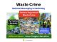 Grouped waste‑crime headlines showing organised waste crime, fly‑tipping and minor non‑compliance, illustrating how national messaging is hardening for legitimate waste‑site operators.